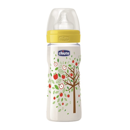 Imagem de Mamadeira Chicco Well-Being 4+ Meses, Fluxo Rápido, 330mL, Neutro