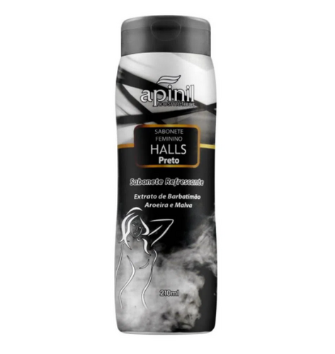 Imagem de Sabonete Íntimo Feminino Apinil Halls Preto líquido com 210mL