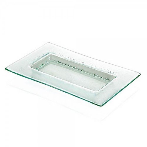 travessa para servir decor glass vidro, retangular, media, 1 unidade