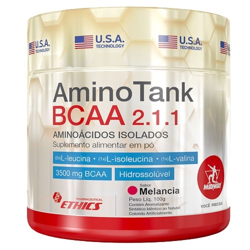 Imagem de Amino Tank BCAA 2.1.1 Midway melancia com 100g