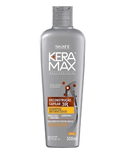 Imagem de Shampoo Antirresíduo Keramax Reconstrução Capilar 3R 300mL