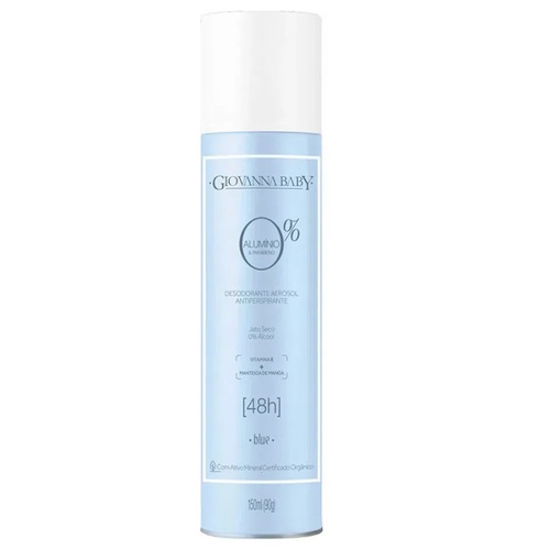 Imagem de Desodorante Giovanna Baby 0% Alumínio Blue aerossol, 1 unidade com 150mL