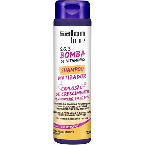 Imagem de Shampoo S.O.S Bomba de Vitaminas Matizador Mistos a Oleosos Salon Line 300mL