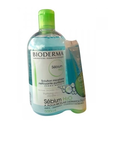 - 500mL + grátis, gel moussant Sébium com 45mL