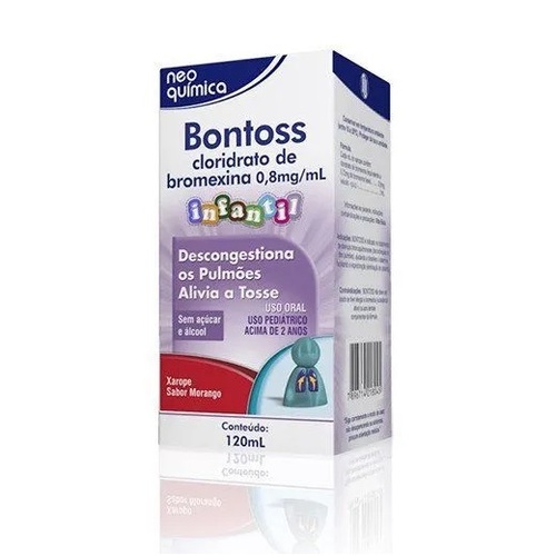 0,8mg/mL, caixa com 1 frasco com 120mL de xarope, pediátrico