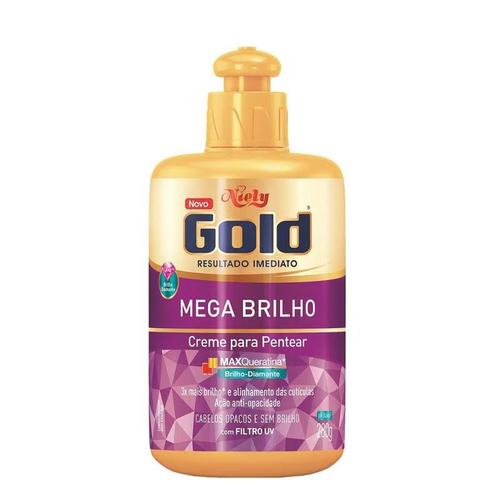 Imagem de Creme para Pentear Niely Gold Mega Brilho 280g