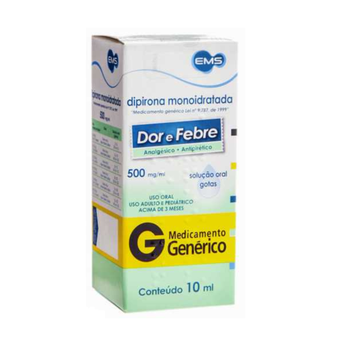 Comprar Dipirona Monoidratada EMS 500mg/mL, Caixa Com 1 Frasco ...