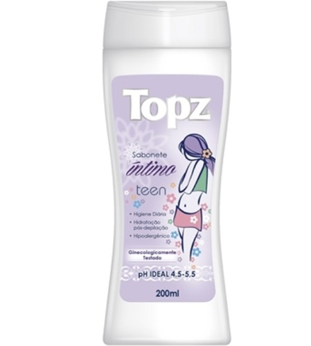 Imagem de Sabonete Íntimo Topz Teen líquido, 200mL