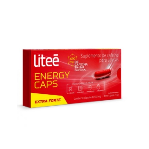 Imagem de Energy Caps Liteé 420mg, extraforte, caixa com 4 cápsulas