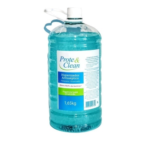 frasco com 1,65Kg de gel de uso dermatológico, fragrância limão