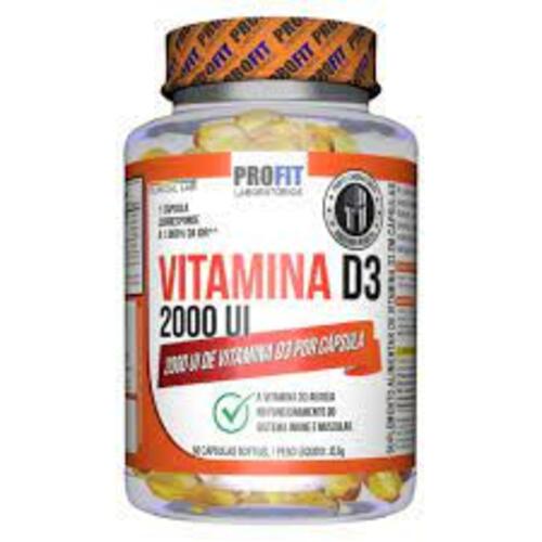 Vitamina D3 ProFit frasco com 60 cápsulas softgel