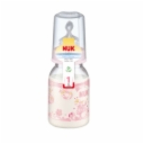 Imagem de Mamadeira Nuk Classic 0 a 6 meses, rosa com capacidade de 120mL