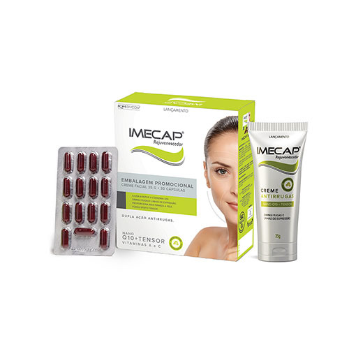 Imagem de Kit Imecap Rejuvenescedor caixa com 30 cápsulas + creme facial, 35g