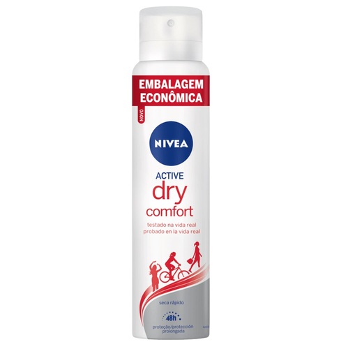 Imagem de Desodorante Antitranspirante Feminino Nivea Active Dry Comfort aerossol com 200mL