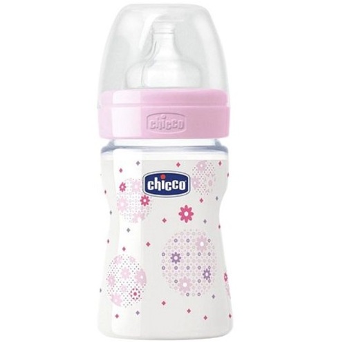 Imagem de Mamadeira Chicco Well-Being 0+ Meses, Fluxo Regular, 150mL, Menina