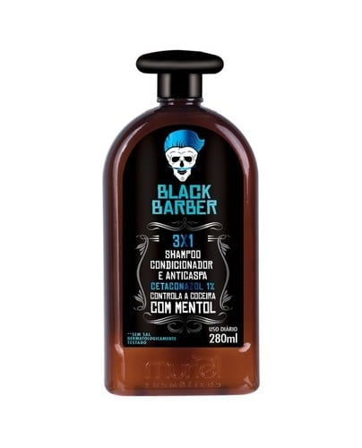 Imagem de Shampoo Anticaspa 3 em 1 Muriel Black Barber 280mL