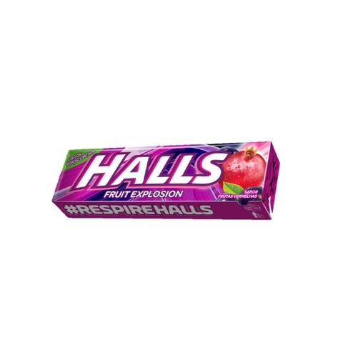 Imagem de Bala Halls Fruit Explosion frutas vermelhas, 1 unidade com 34g