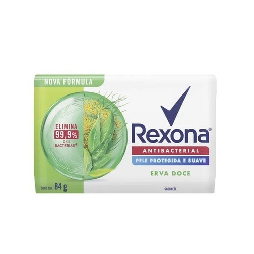 Imagem de Sabonete Corporal Rexona Antibacterial erva-doce, barra, 1 unidade com 84g