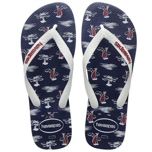 Imagem de Chinelo Havaianas Top Nautical nº 39/40, marinho e branco