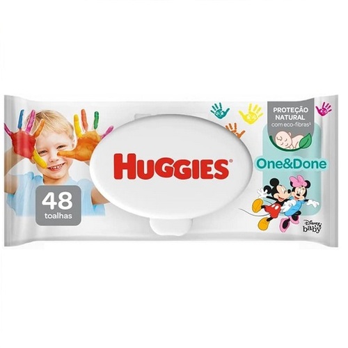 Imagem de Toalhas Umedecidas Huggies One & Done pacote com 48 unidades