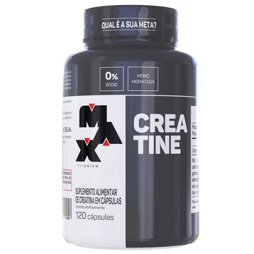 Imagem de Creatine Monohidratada Max Titanium frasco com 120 cápsulas