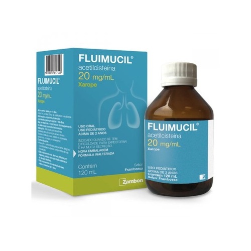 Comprar Fluimucil 20mg/mL, caixa com 1 frasco com 120mL de xarope