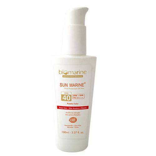 Imagem de Protetor Solar Facial Biomarine Sun Marine Controlador de Oleosidade fluido, FPS 40, 100mL