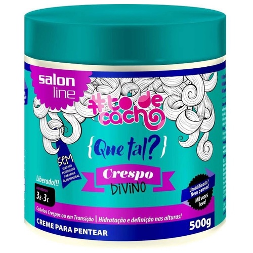 Imagem de Creme para Pentear Salon Line #tôdecacho Crespo Divino pote com 500g