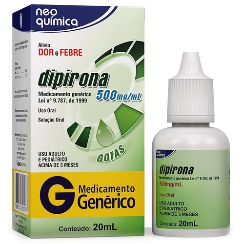 500mg/mL, caixa com 1 frasco gotejador com 20mL de solução de uso oral