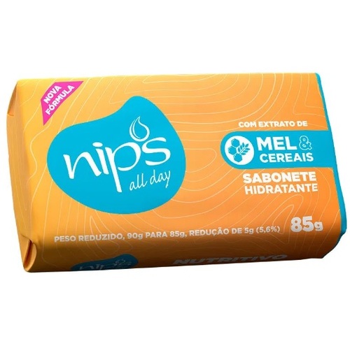 Imagem de Sabonete Nips All Day mel e cereais, barra com 85g