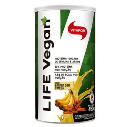 Imagem de Life Vegan Vitafor banana e canela, lata com 450g