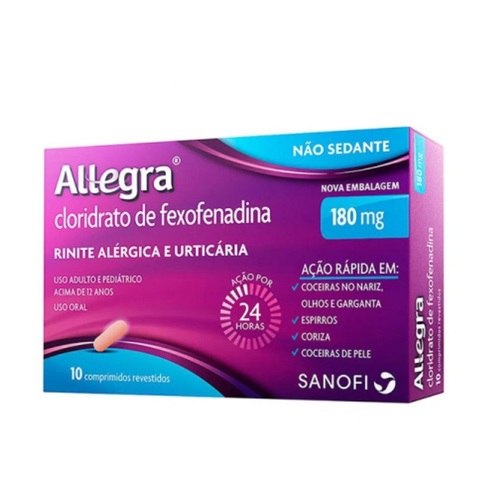 Comprar Allegra 180mg Caixa Com 10 Comprimidos Revestidos Cr