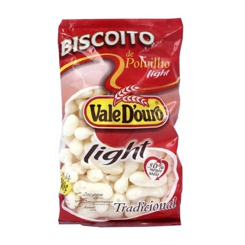 biscoito de polvilho vale d ouro light tradicional com 100g