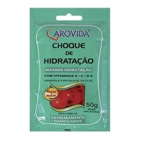 Imagem de Creme de Tratamento Arovida Choque de Hidratação Máxima sachê, 50g