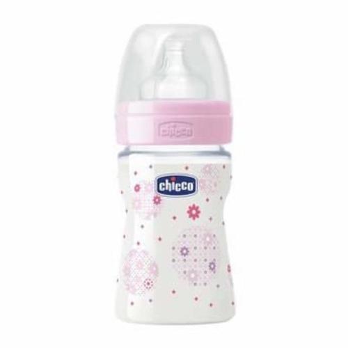 Imagem de Mamadeira Chicco Well-Being 0+ Meses, Fluxo Regular, 150mL, Menina