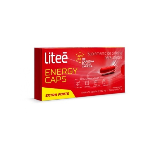 Imagem de Energy Caps Liteé 420mg, extraforte, caixa com 10 cápsulas