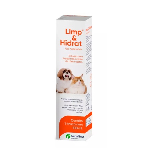 Imagem de Solução para Limpeza de Ouvidos Limp e Hidrat para Cães e Gatos 100mL