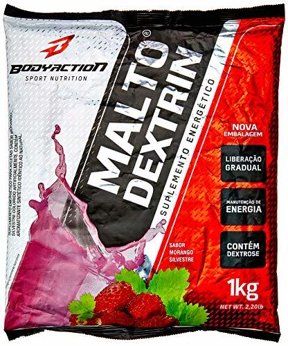 Imagem de Malto Dextrin Bodyaction morango, 1Kg