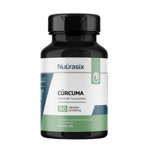 Imagem de Cúrcuma Nutrasix frasco com 60 cápsulas