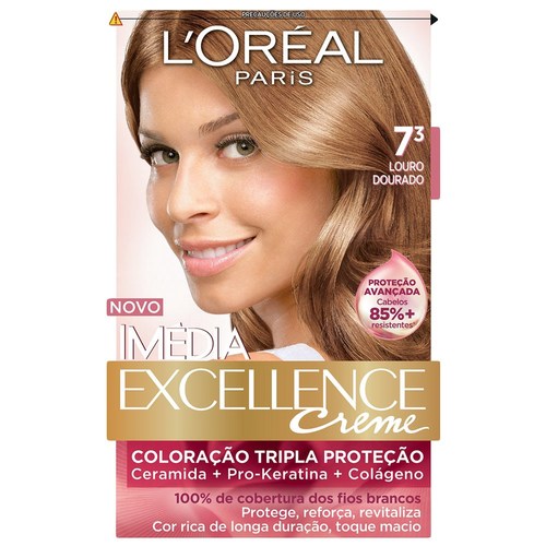 Imagem de Tintura L'Oréal Imédia Excellence Creme nº 7.3 louro dourado