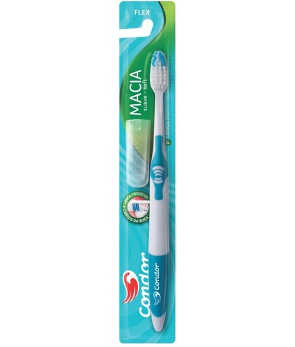 Imagem de Escova Dental Condor Dental Flex sortida, macia com 1 unidade + grátis, protetor de cerdas