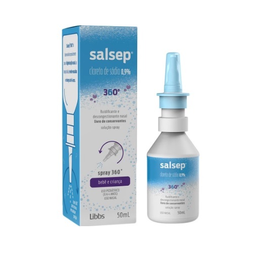 Imagem de Salsep 9mg/mL, caixa com 1 frasco spray com 50mL de solução de uso nasal