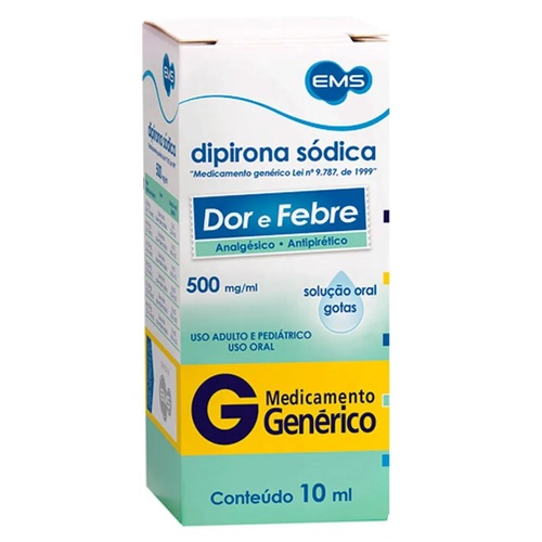 Comprar Dipirona Monoidratada Gotas EMS 500mg/mL, Caixa Com 1 Frasco ...