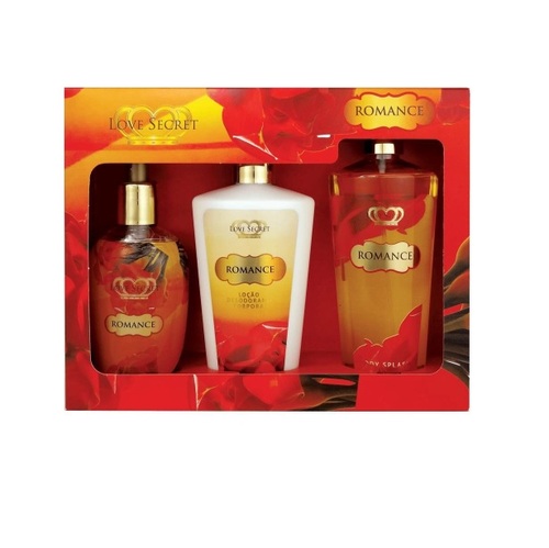 Imagem de Kit Love Secret Romance loção desodorante corporal, 1 unidade com 250mL + body splash, 1 unidade com 200mL + sabonete líquido, 1 unidade com 200mL