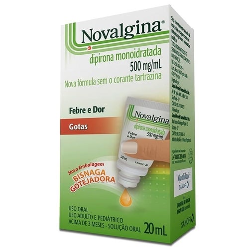 Comprar Novalgina 500mg/mL, Caixa Com 1 Frasco Gotejador Com 20mL De ...