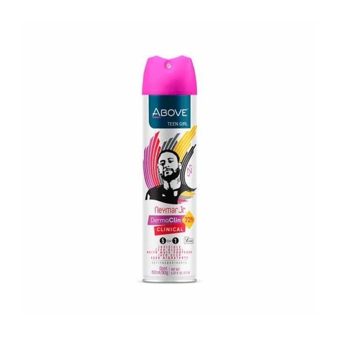 Imagem de Desodorante Antitranspirante Feminino Above Dermaclin Neymar Jr. Teen girl, aerossol, 1 unidade com 150mL