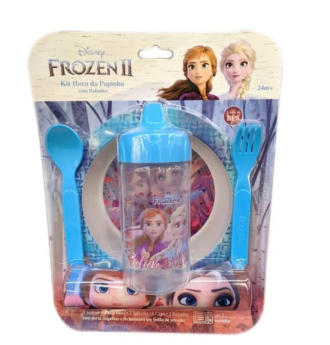 Imagem de Kit Hora da Papinha BabyGo 24+ meses, Frozen II com 5 itens