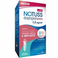 Notuss TSS 1,5mg/mL, caixa contendo 1 frasco com 120mL de xarope infantil + 1 seringa dosadora