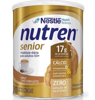 Complemento Alimentar Nestlé Nutren Senior Zero Adição de Açúcar café com leite, lata, 1 unidade com 370g