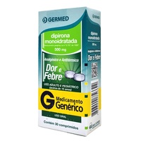 Dipirona Monoidratada Comprimido Germed Pharma 500mg, caixa com 30 comprimidos